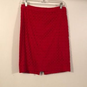 J crew red pencil skirt